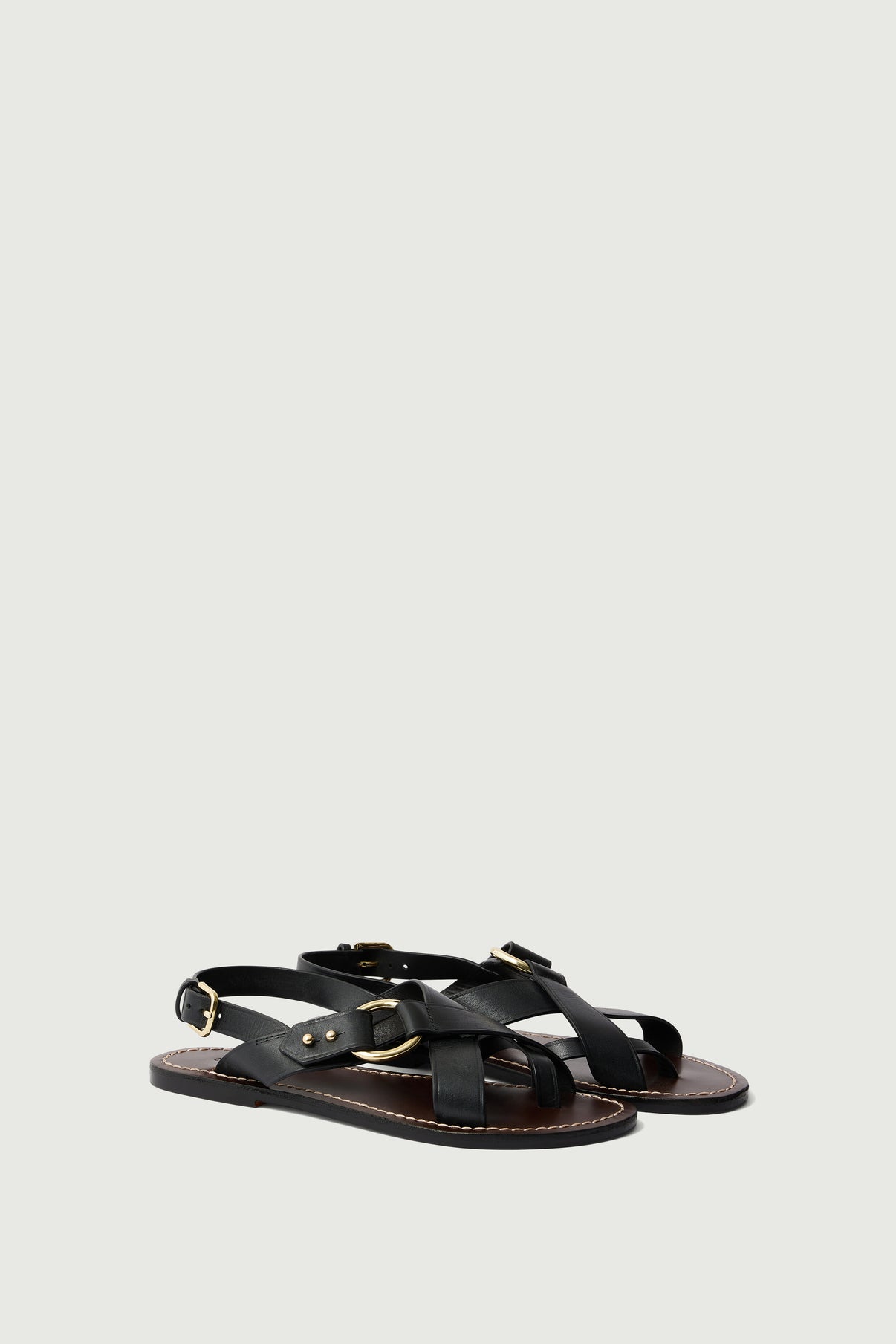 Sandales Florence - Noir - Cuir - Femme vue 4