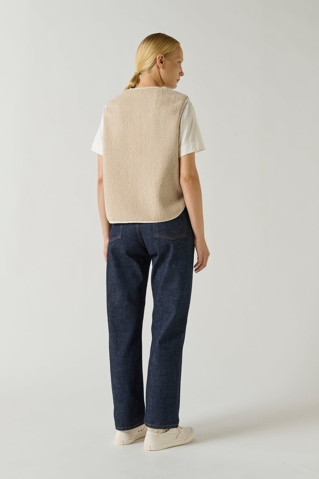 Gilet Sans Manches Fusil - Ecru - Femme