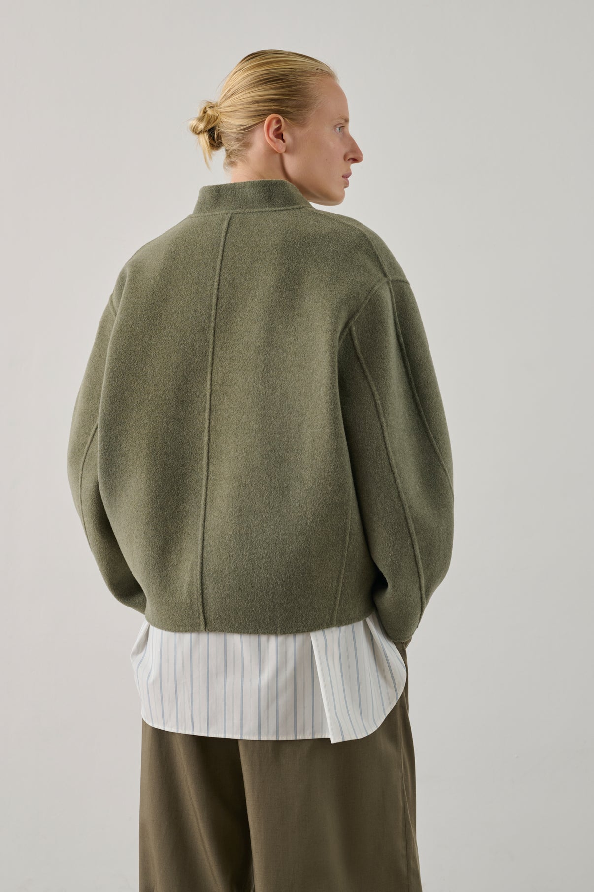 Manteau Windsor - Gris/Vert - Double face - Femme vue 4