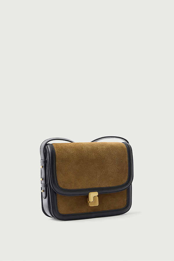 Sac Bellissima Maxi - Bronze/Noir - Cuir - Femme vue 3